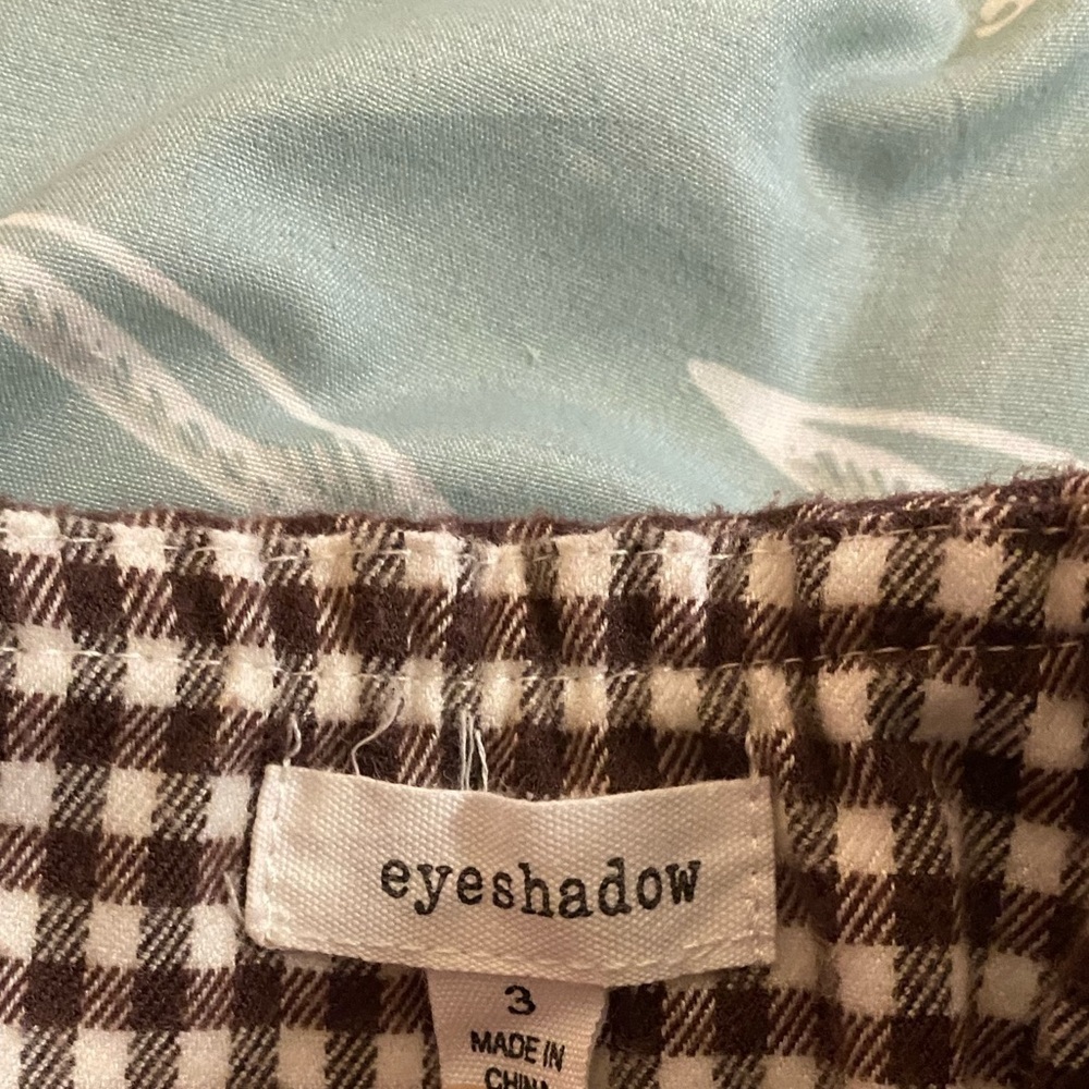 Eyeshadow Brown and White Checkered Skirt Size 3 - Picture 5 of 9